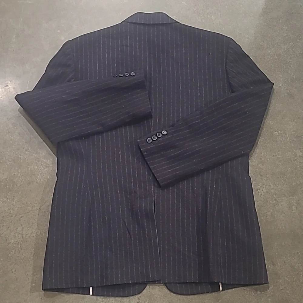 J. CREW WOOL BLEND PINSTRIPE SPORT COAT BLAZER JACKET